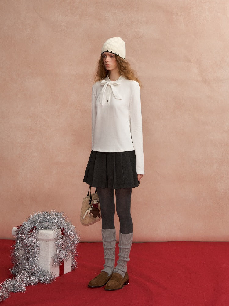 Bow-Tie Velour T-shirt