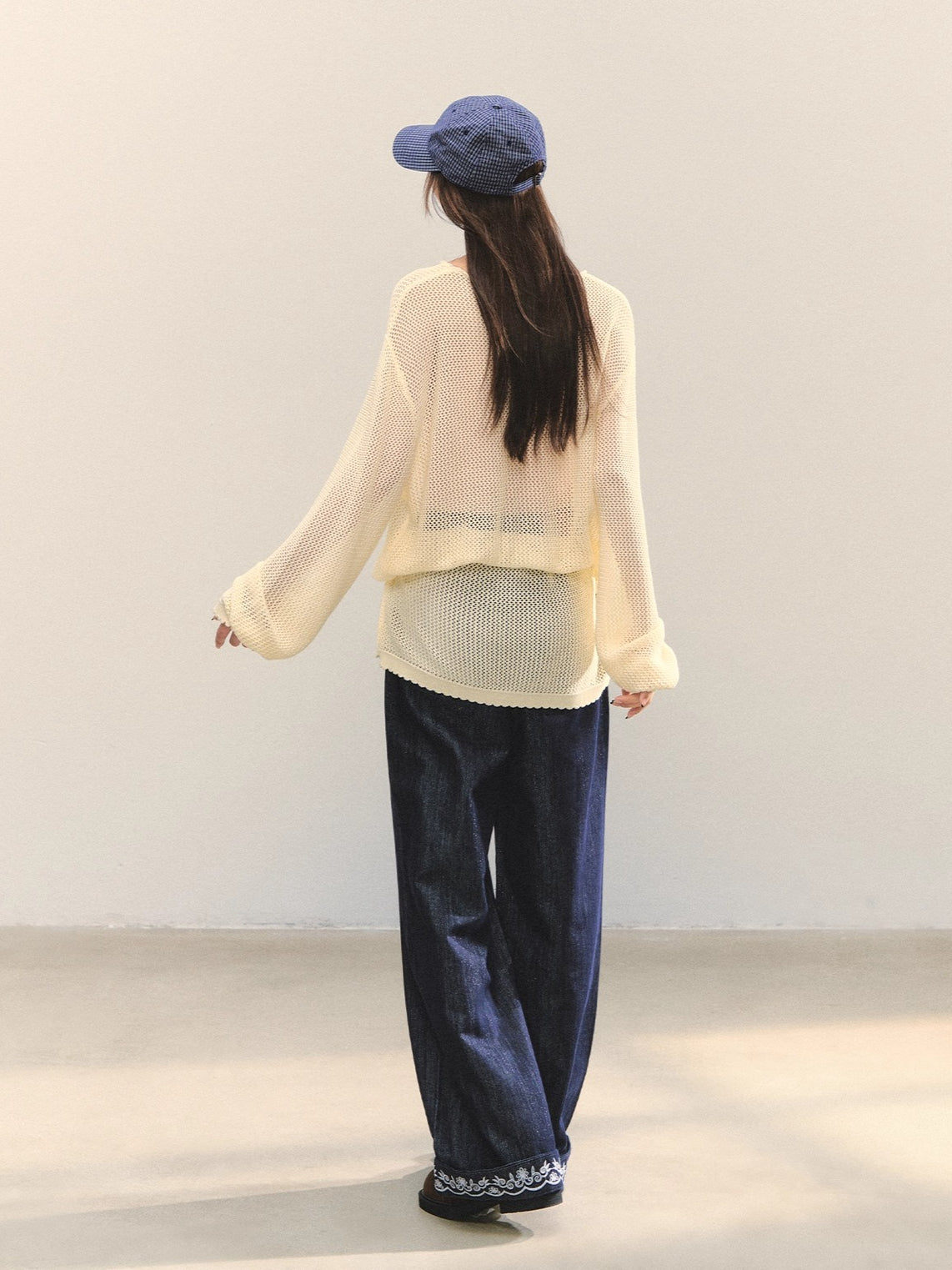 Flower Jacquard Loose Knitted Top