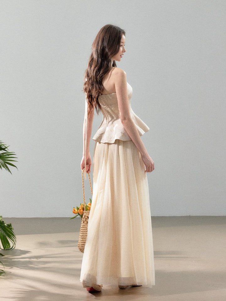 Jacquard Tulle Two Piece Set