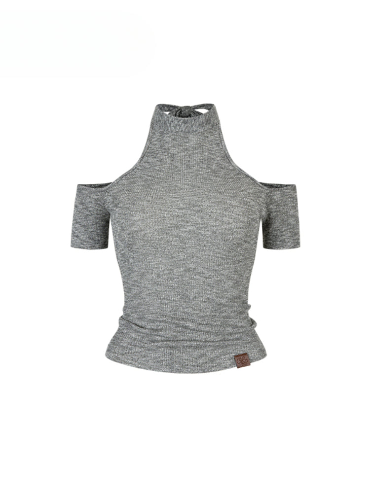 Reversible Strap Thin Knit Bustier Vest