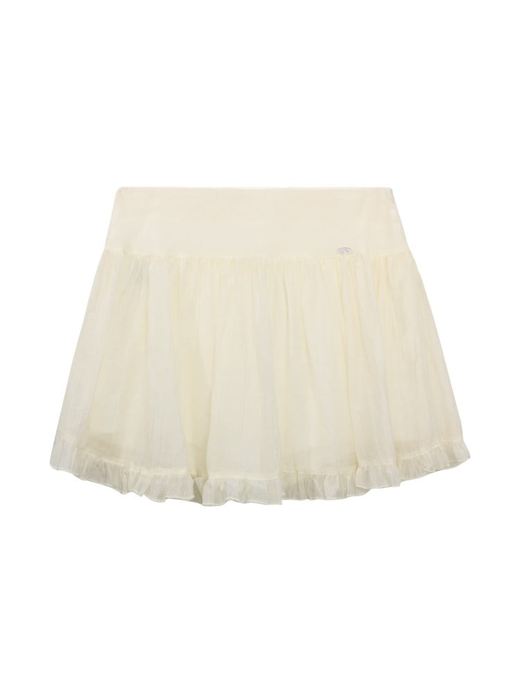 White Relaxed Shirt & Skirt Set