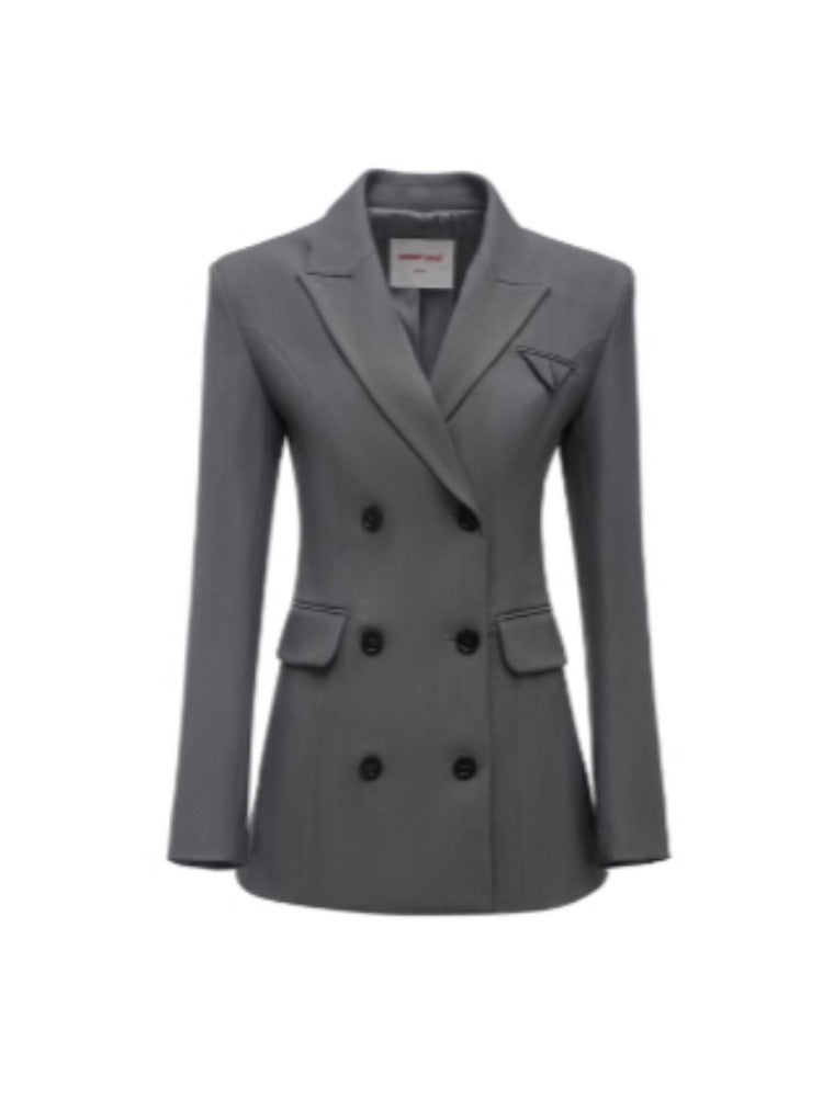 Black & Gray Blazer Dress