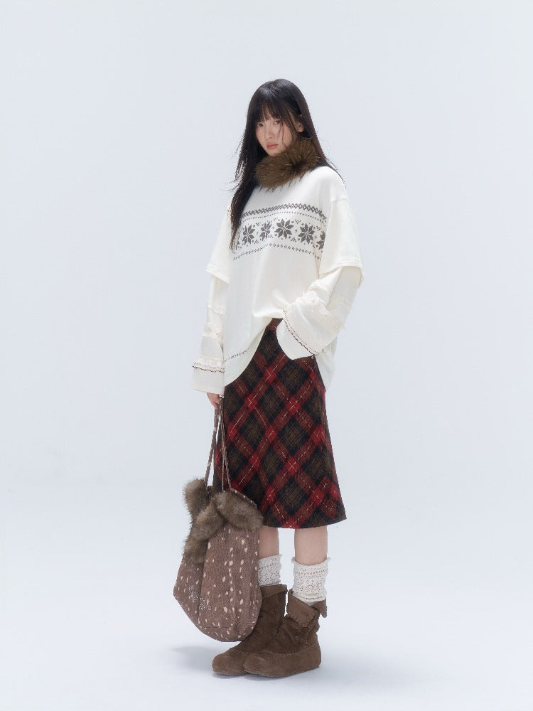 Fair Isle Layered T-Shirt