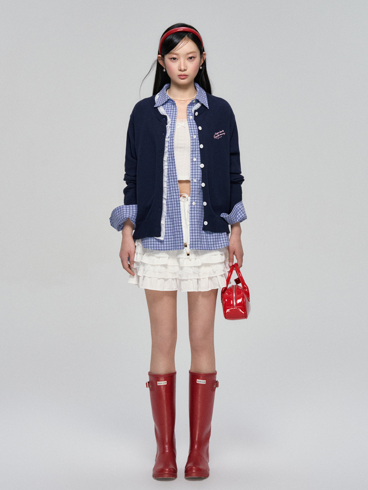 Rose Embroidery Knit Cardigan