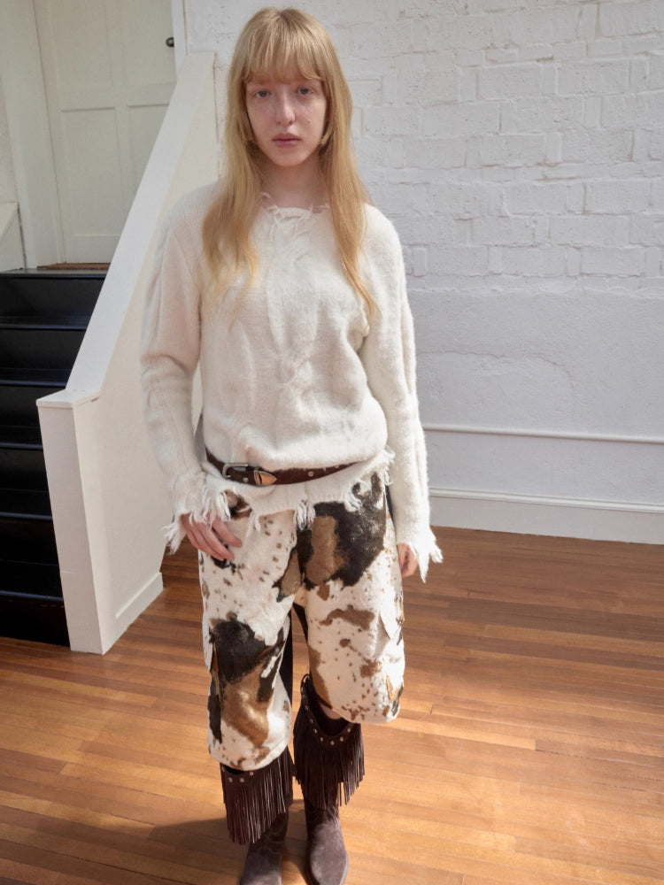 Cable Wool Brushed Sweater