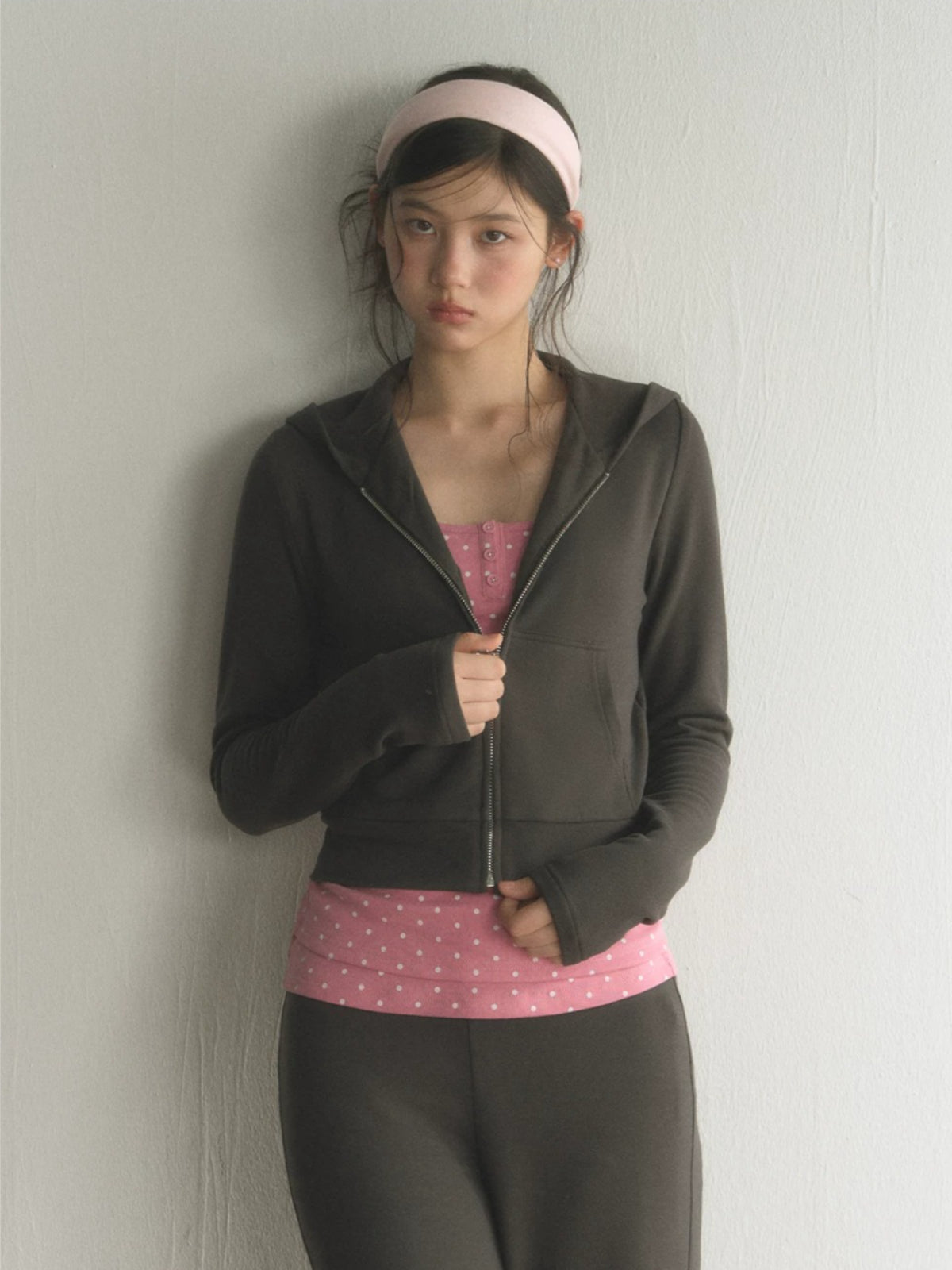 Cropped Zip Hoodie