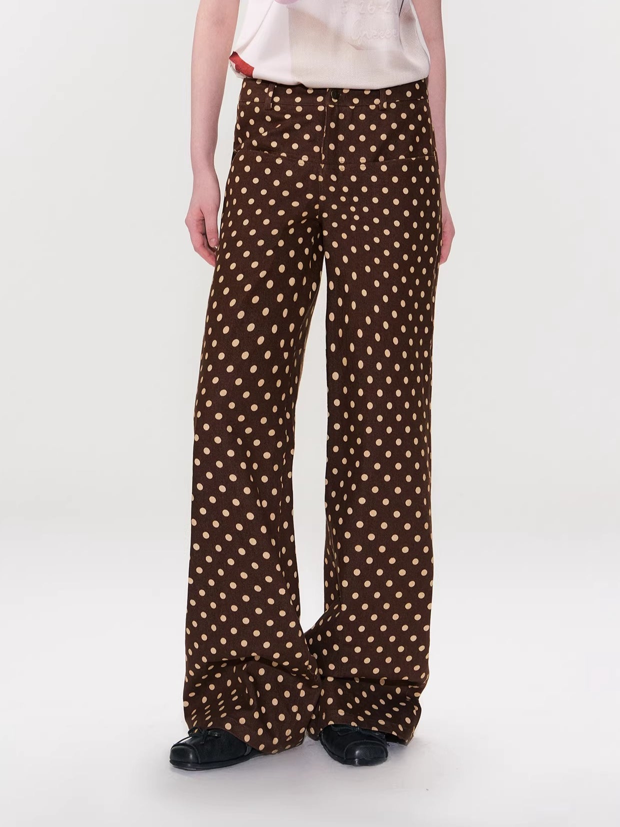 Brown Polka Dot Jeans