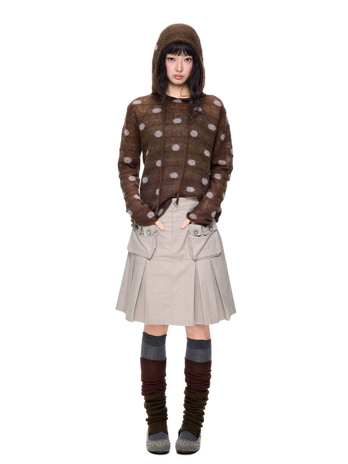 Polka Dot Mohair Hoodies