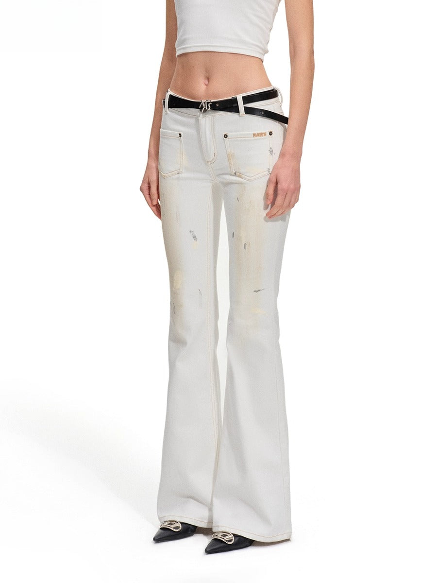 Polar Flare Stretch Denim Pants