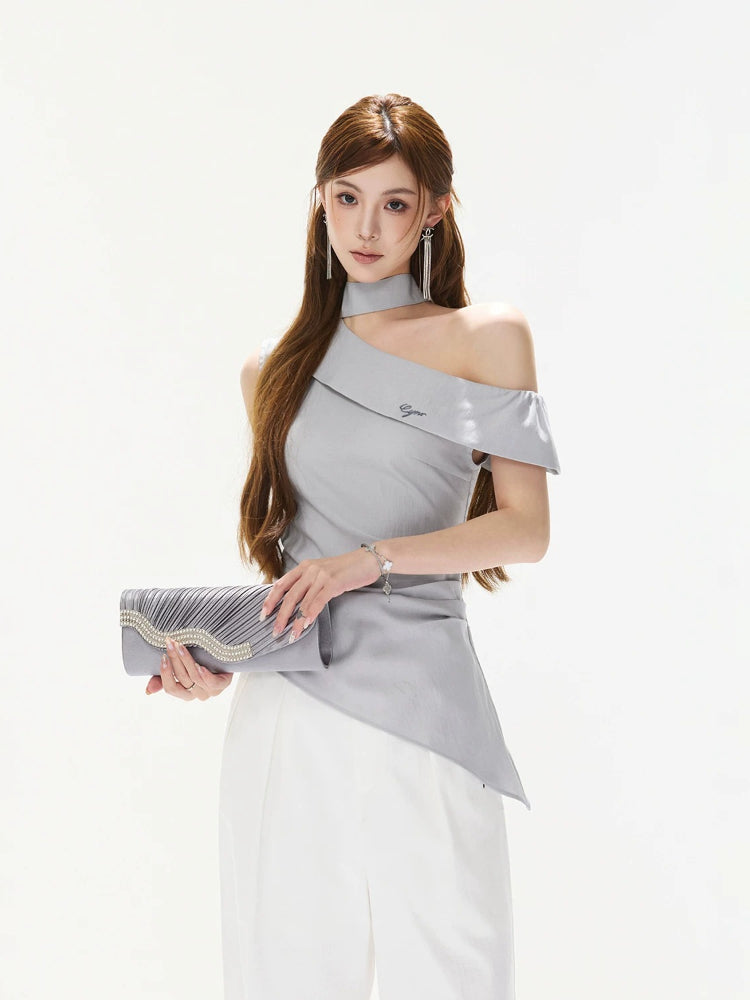 Asymmetric Halter Top
