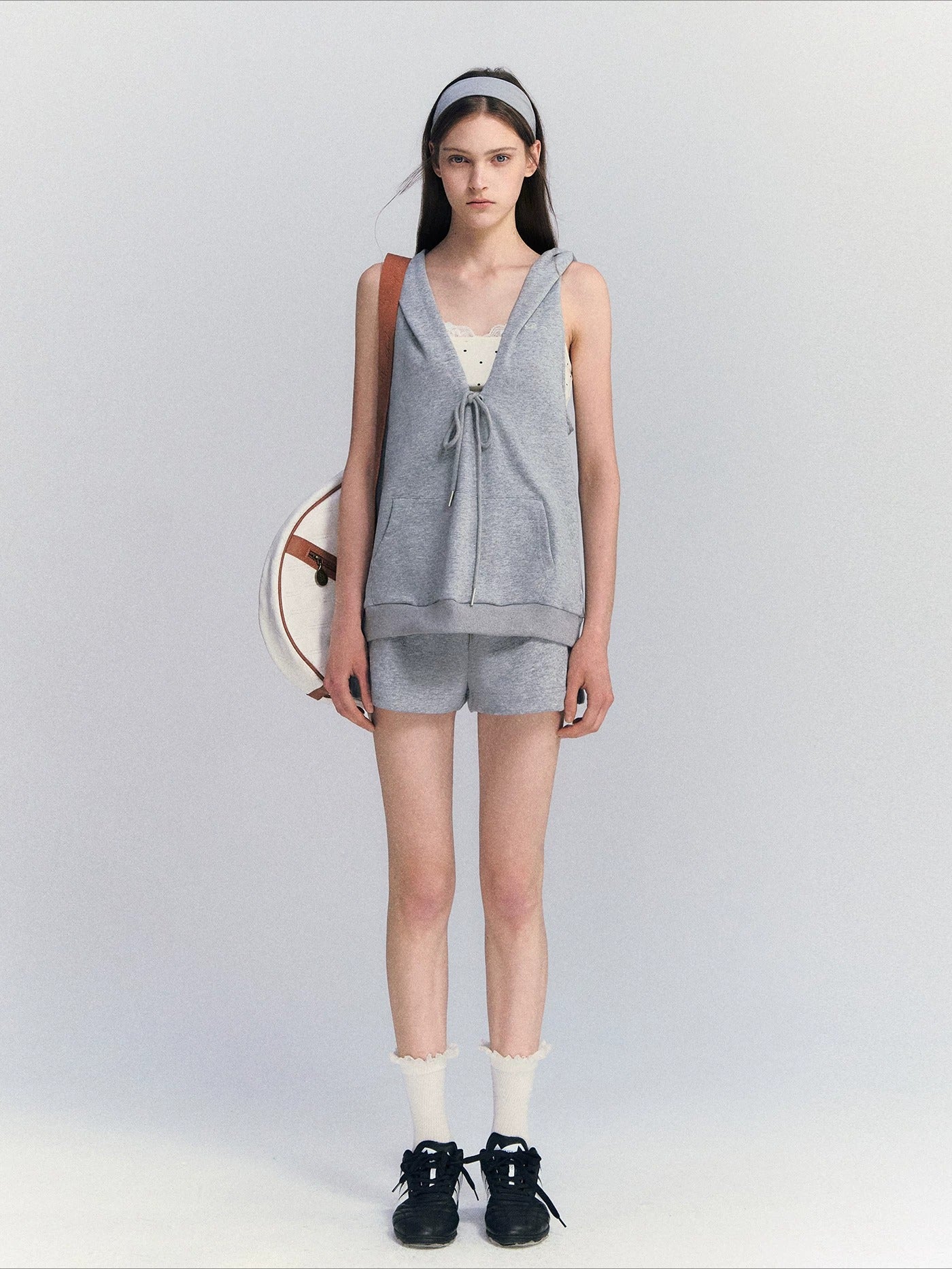 Hooded Vest Shorts Set