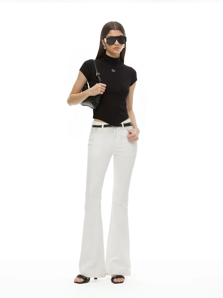 White & Black Arrow Slim Tee
