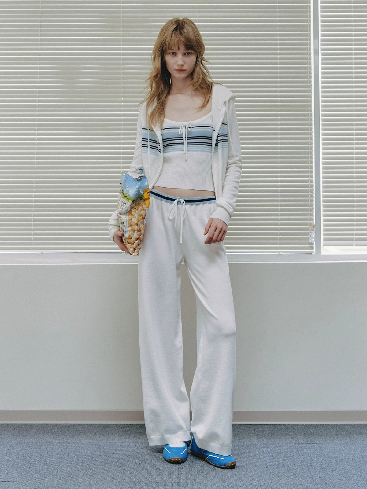 Striped Knit Three Piece Set