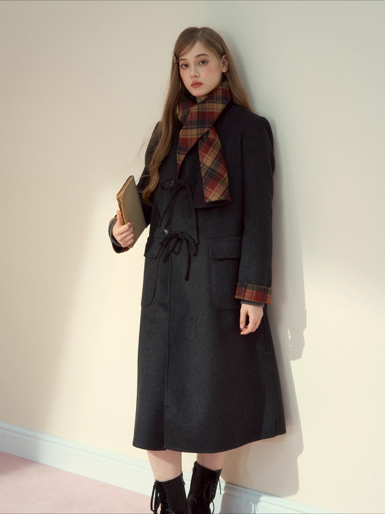 Wool Double-Faced Shawl Coat
