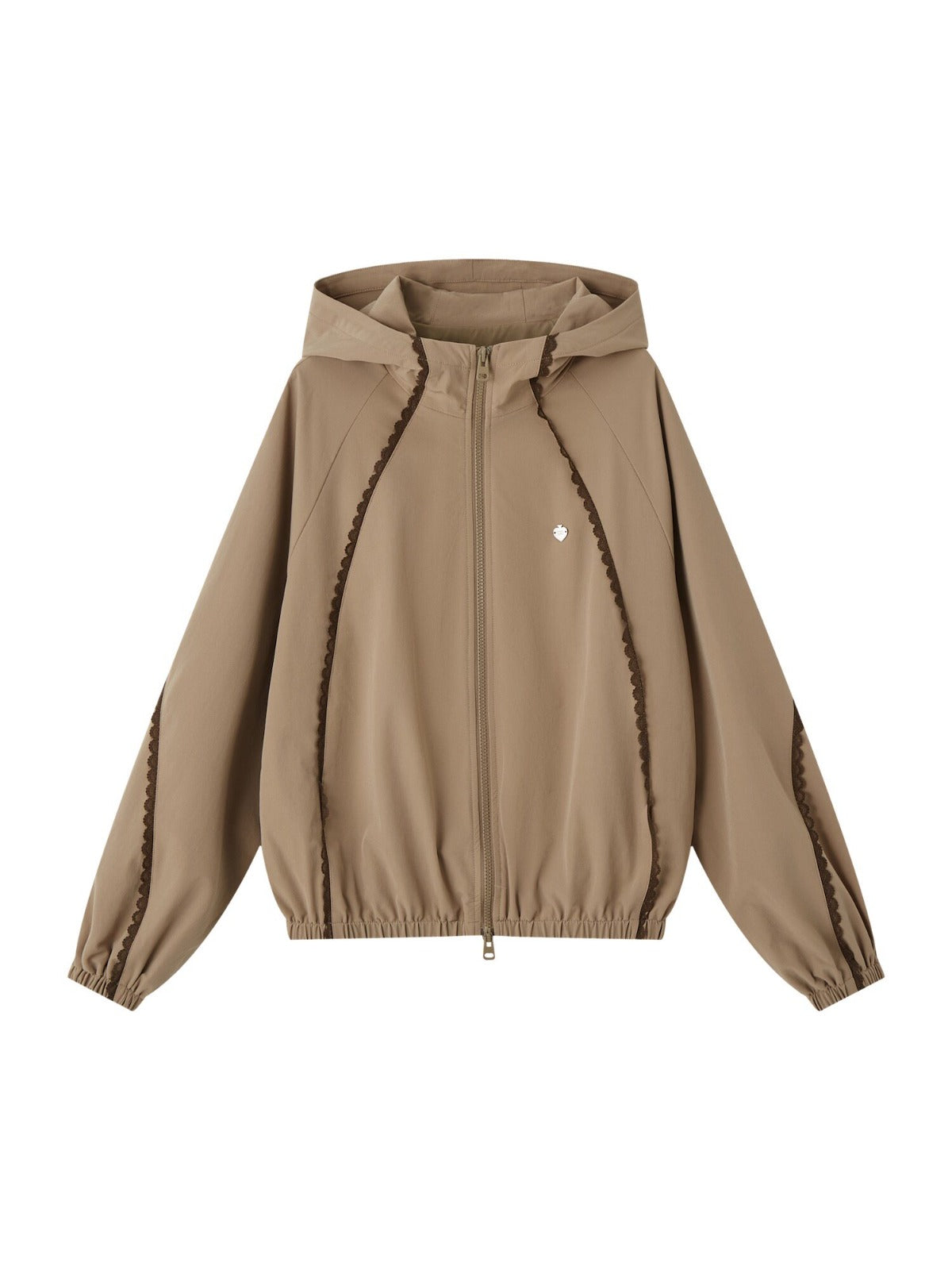 Lace Patchwork Hooded Jacket