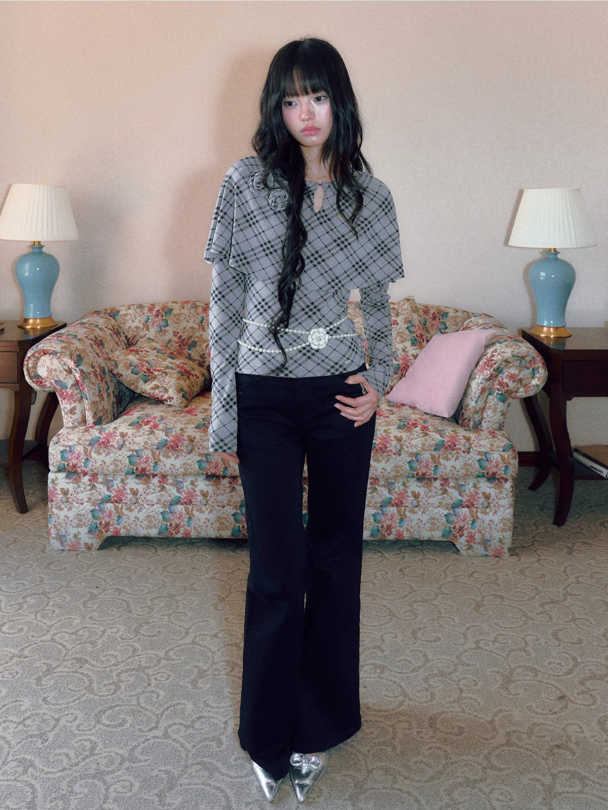 Plaid Cape Top