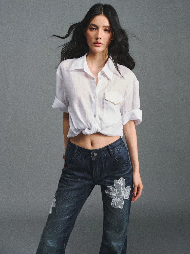 Relaxed Linen Short-Sleeve Shirt