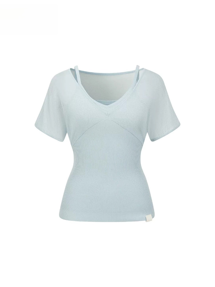 X-Line Layered V-Neck T-shirt