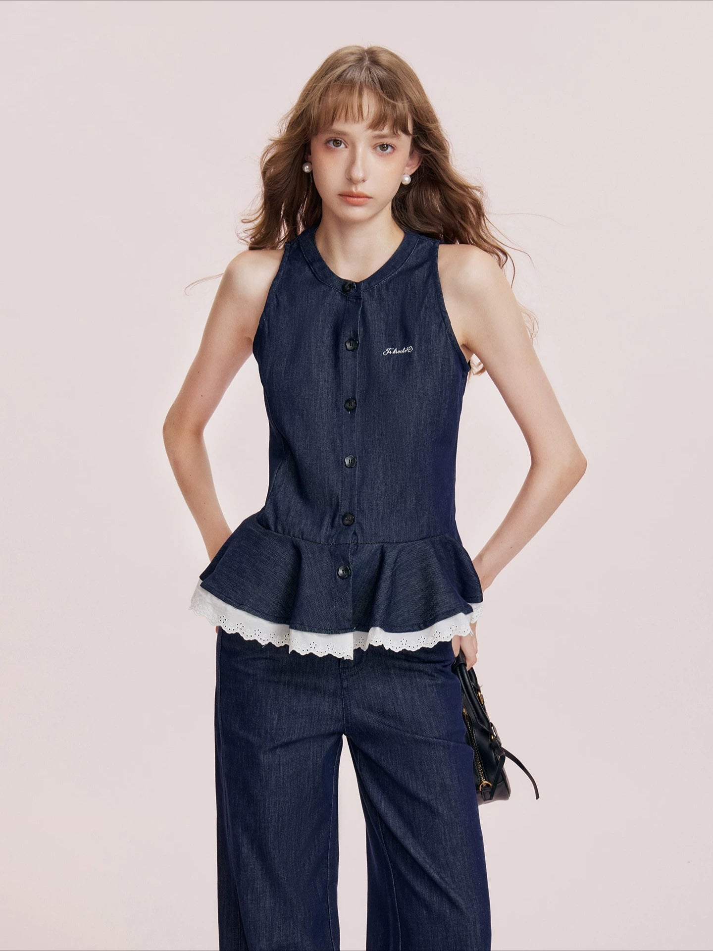Lace Denim Set