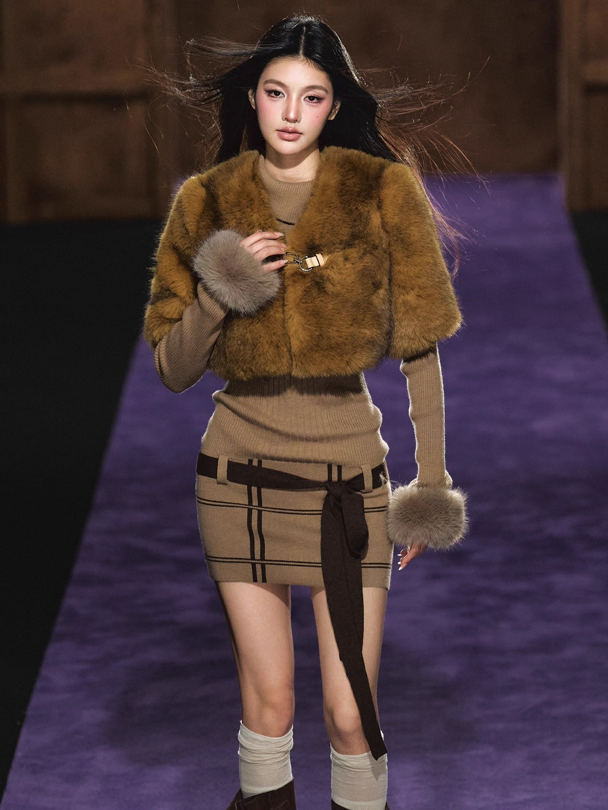 Faux-Fur Cape Vest