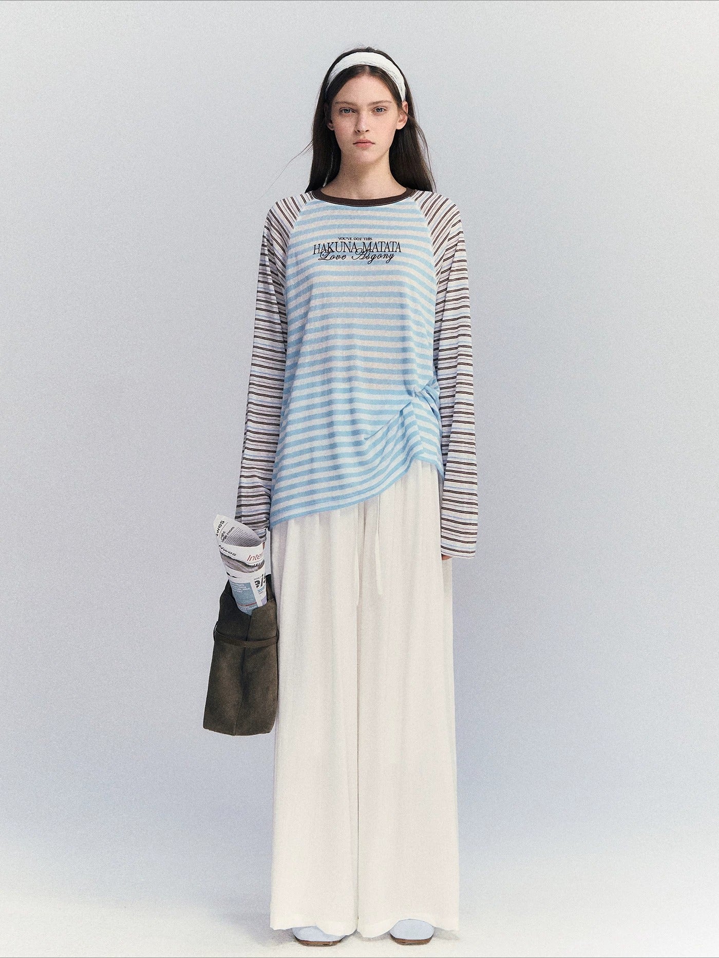 Striped Embroidery Top