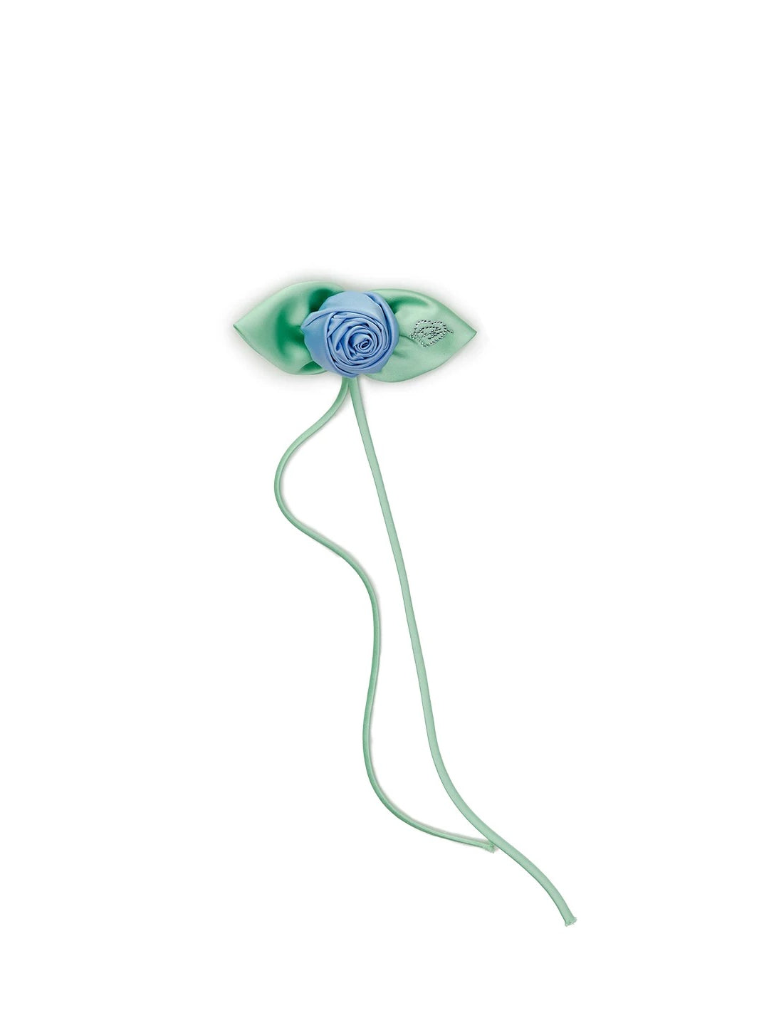 Satin Rose Brooch Clip