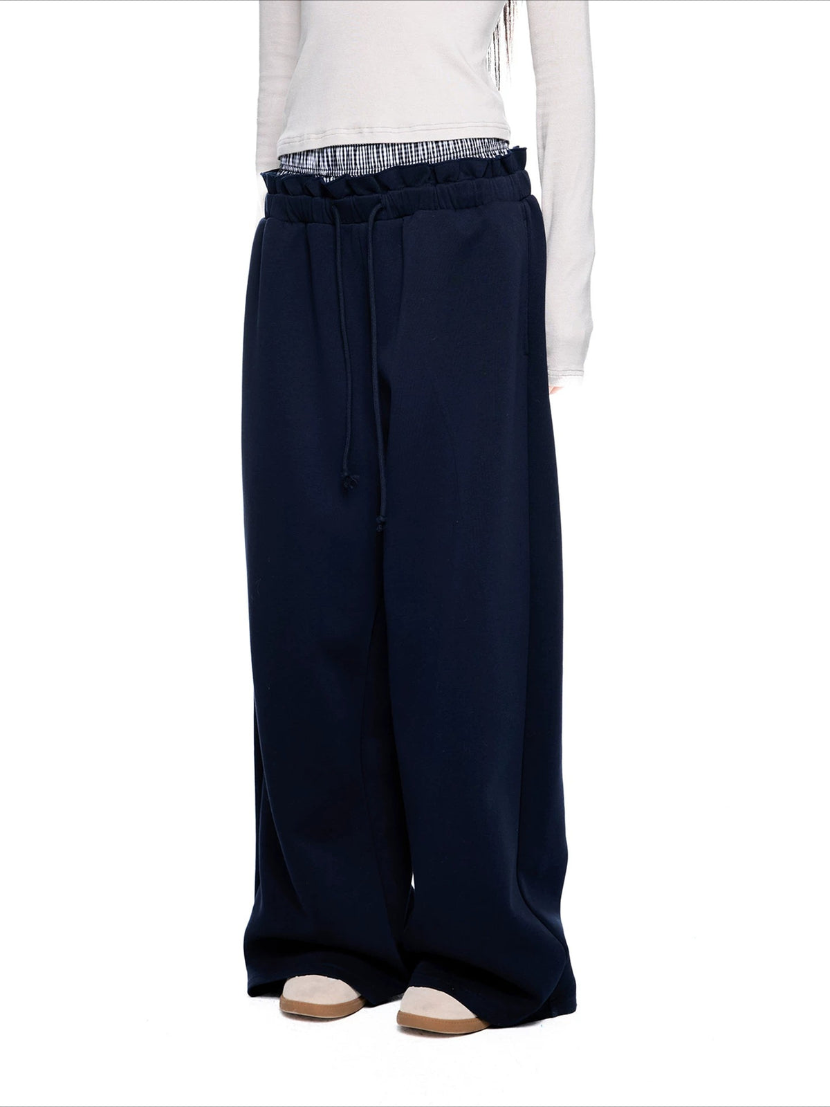 Plaid Waist Sweatpants