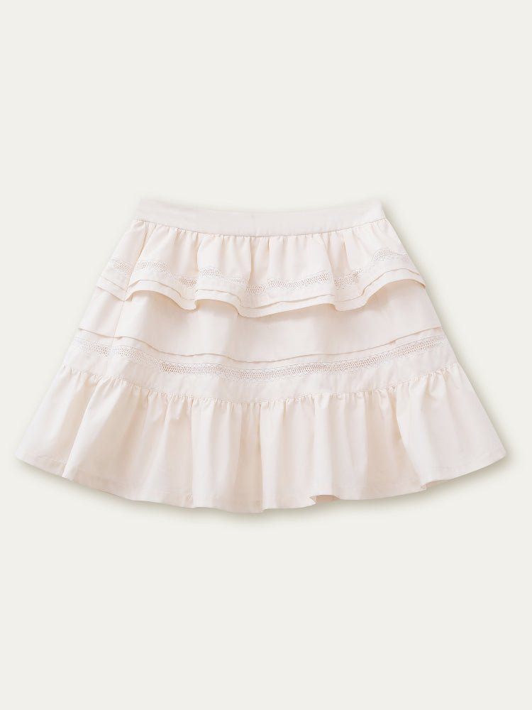 Lace-Trimmed Jacket & Skirt Set