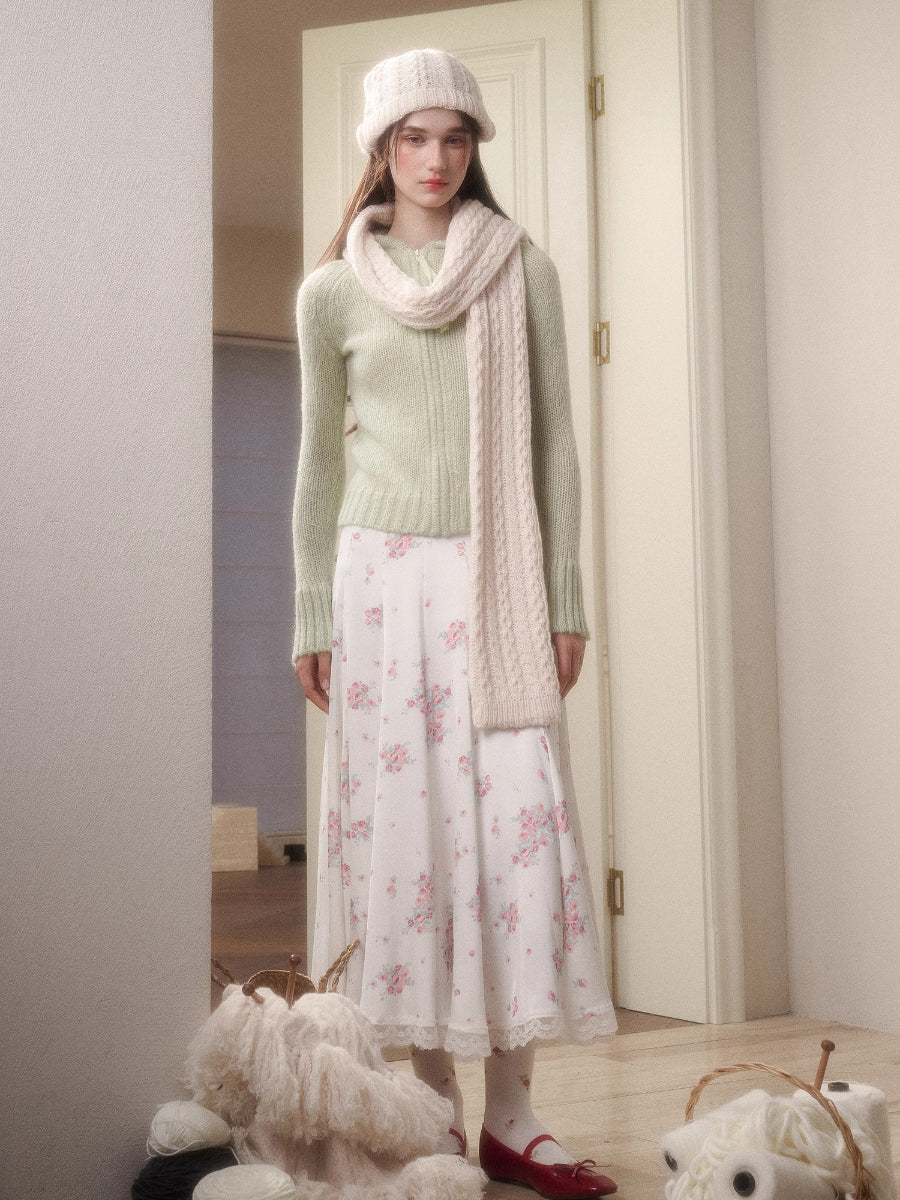 Cosagach Satin Glow Midi Skirt