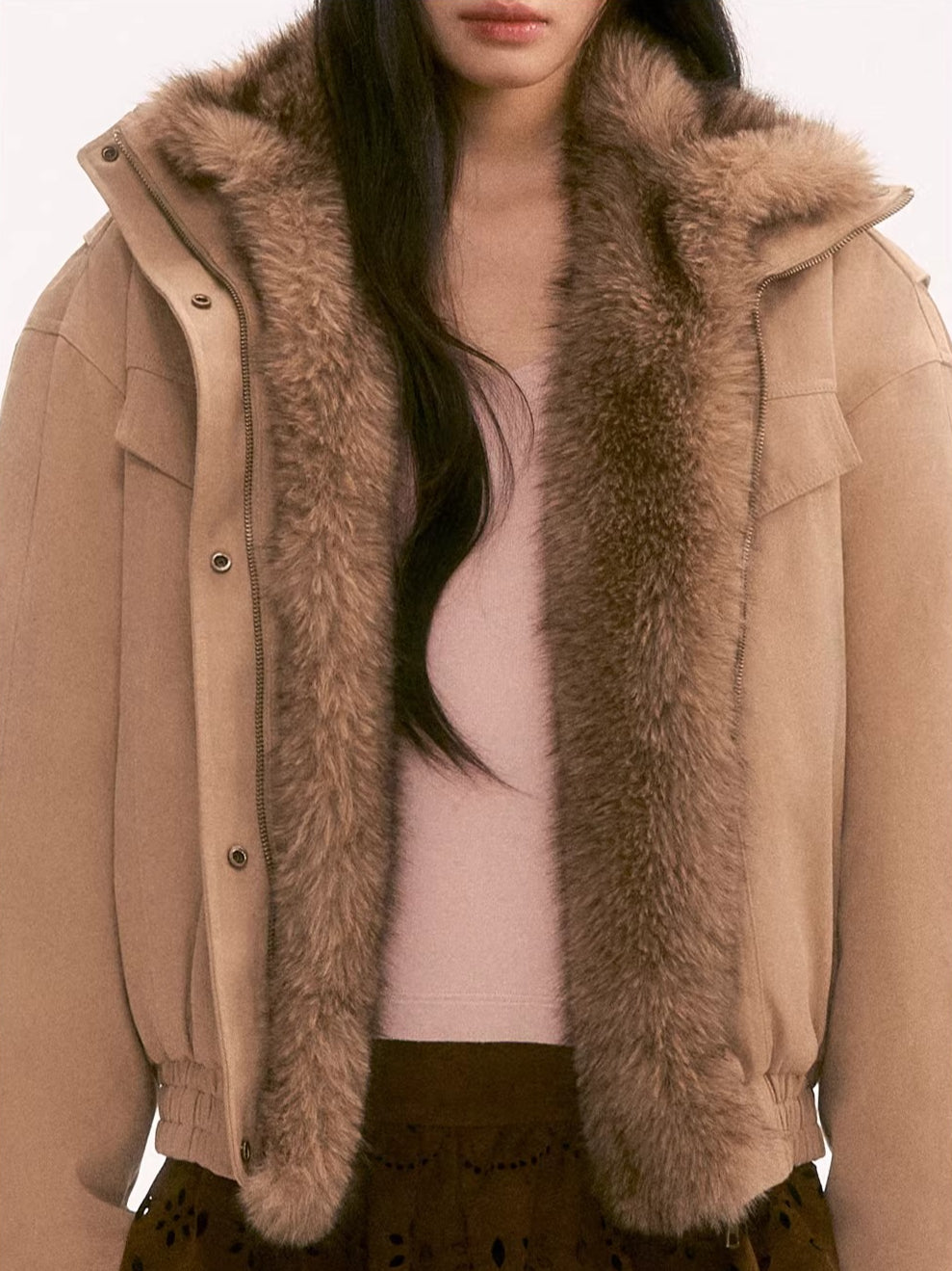 Light Brown Vintage Collar Jacket