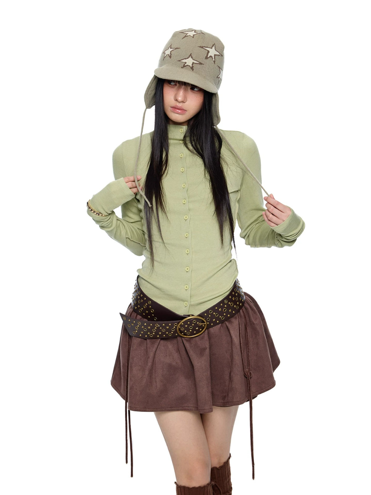 Lightweight Ruched Long Sleeve Top