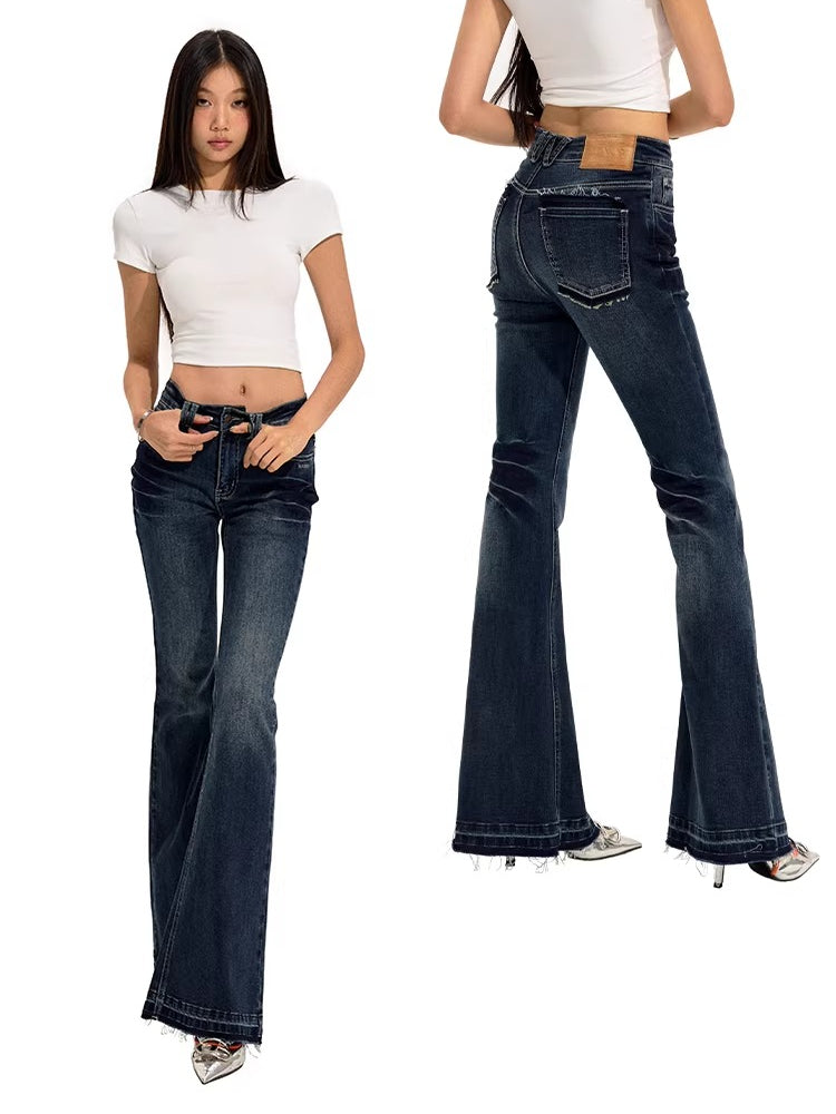 +5CM N1 Washed Skinny Bootcut Jeans