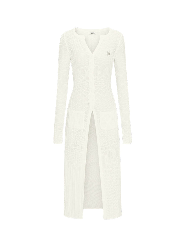 Anti-Pilling Round Neck Lightweight Knit Cardigan