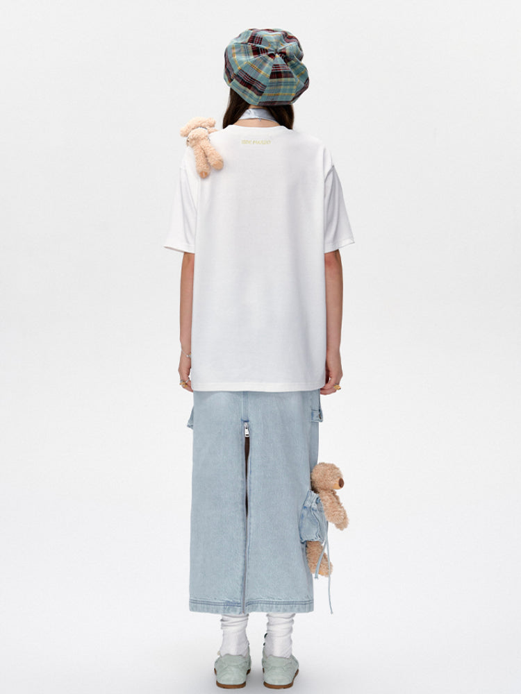 Short Sleeve Fashion Casual Solid Color Round Neck T-shirt