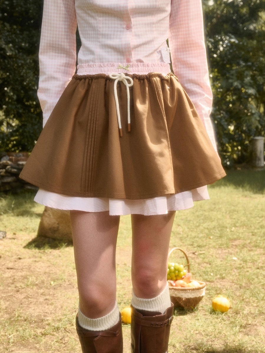 “Cloud” Natural Cotton Plaid Shirt