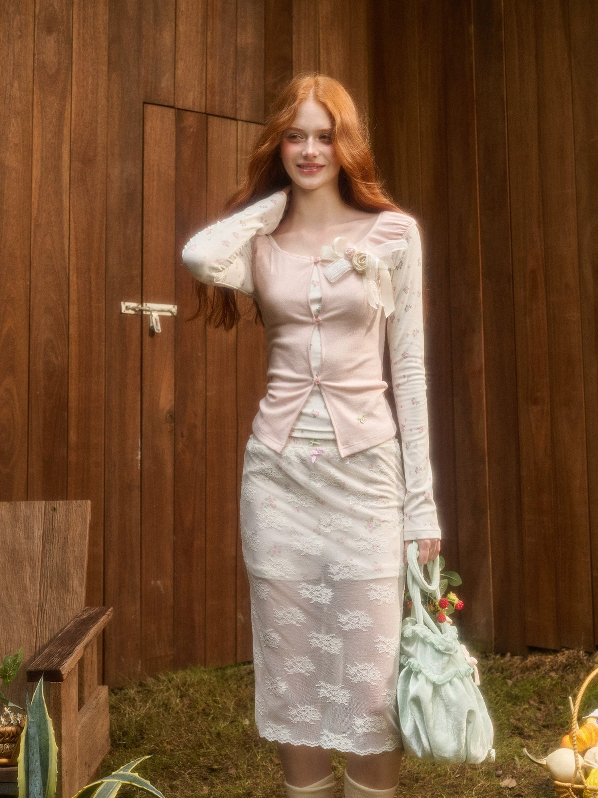 Floral Layered Knit Two Piece Set