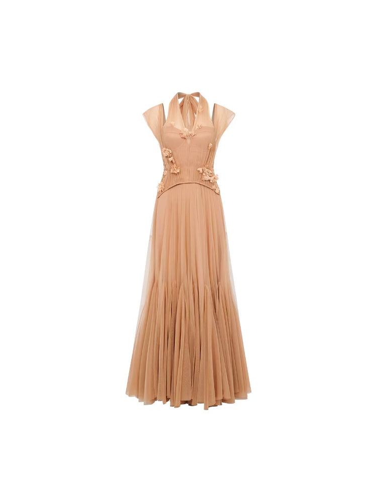 Tidal Lace Halter Dress