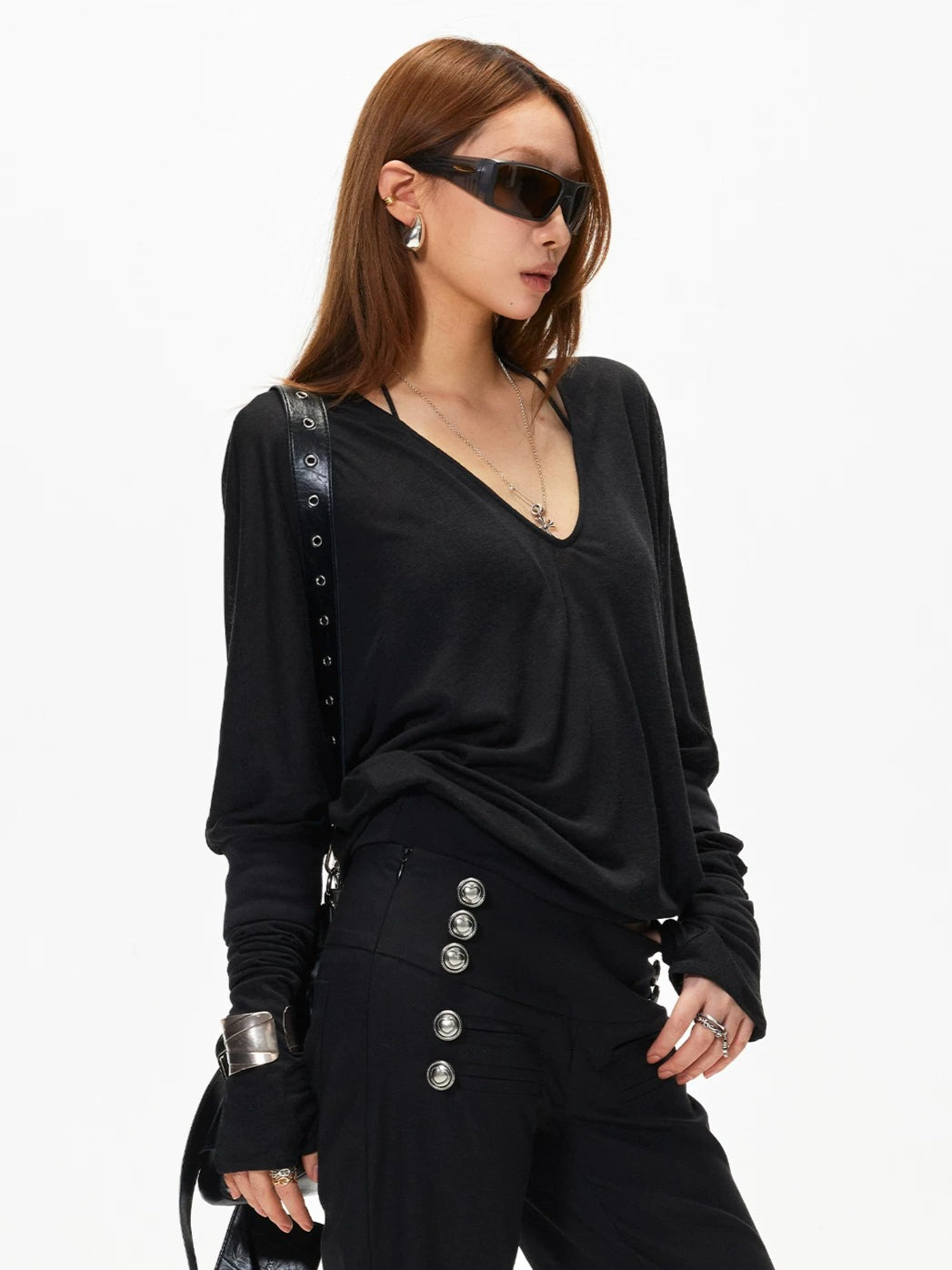 Oversized V Neck Tee