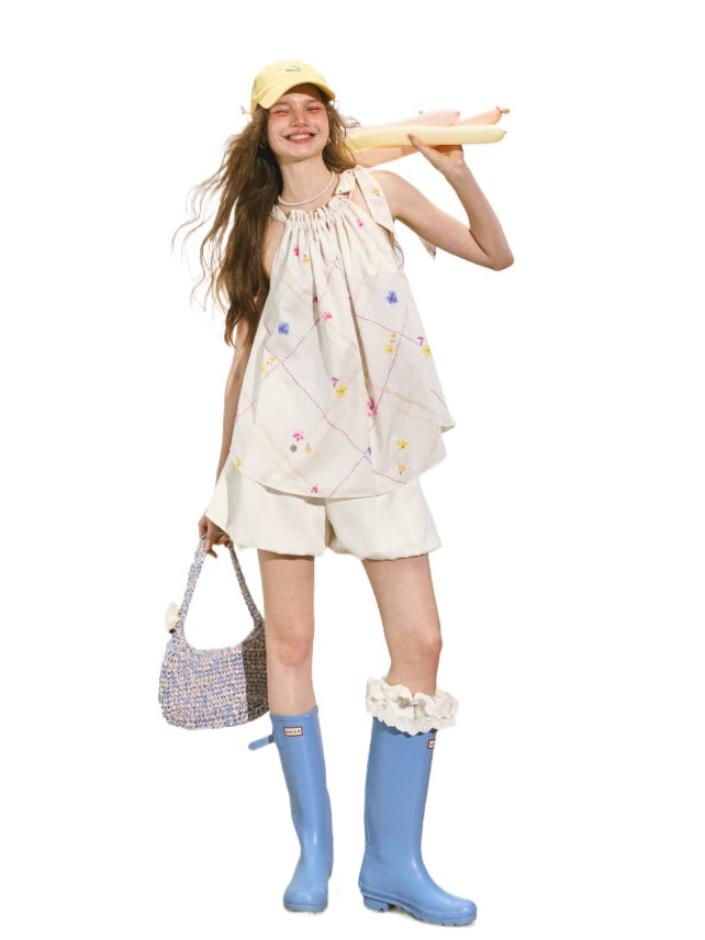 Halter Neck Sling Outer - wear Dress