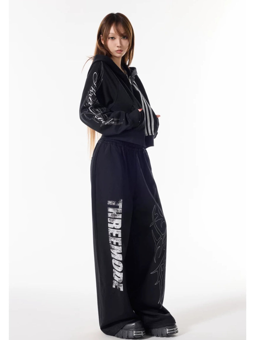 Letter Hooded Sweatshirt
