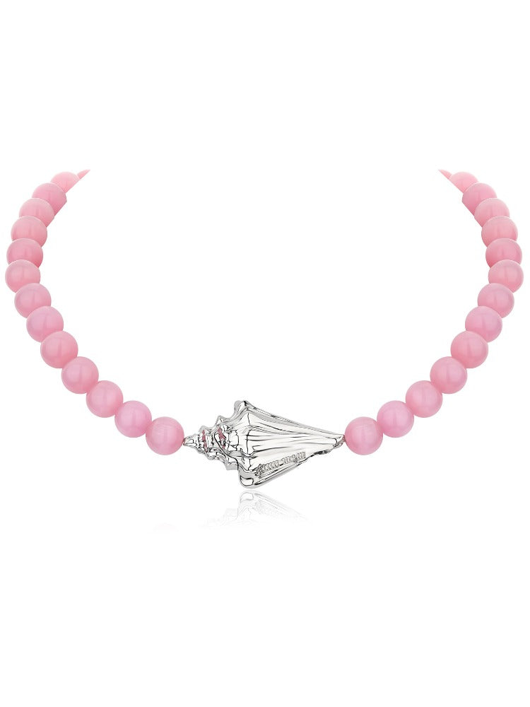 Pink Crystal Seashell Star Choker