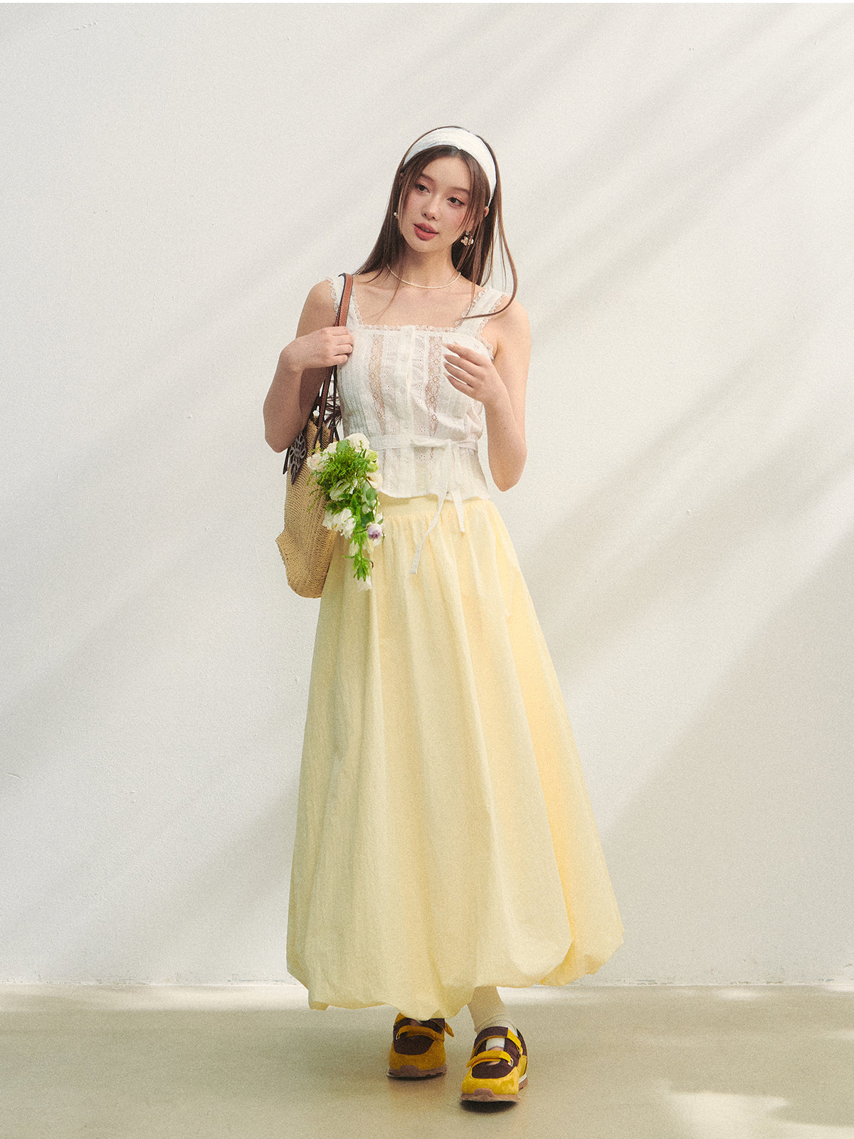 Solid-colored High-waist Simple Bud-shaped Skirt