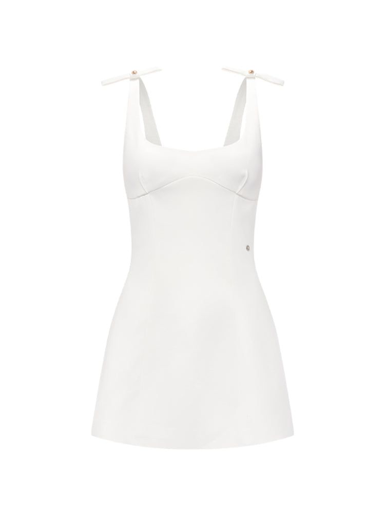 Short Bow Tie Strap Dress