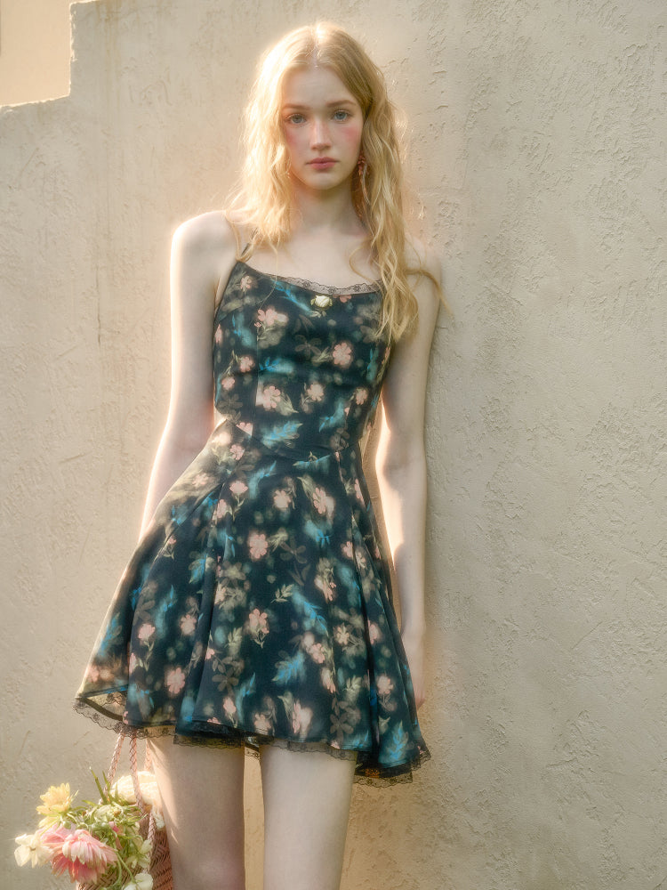 French Lace Bow Little Black Dress