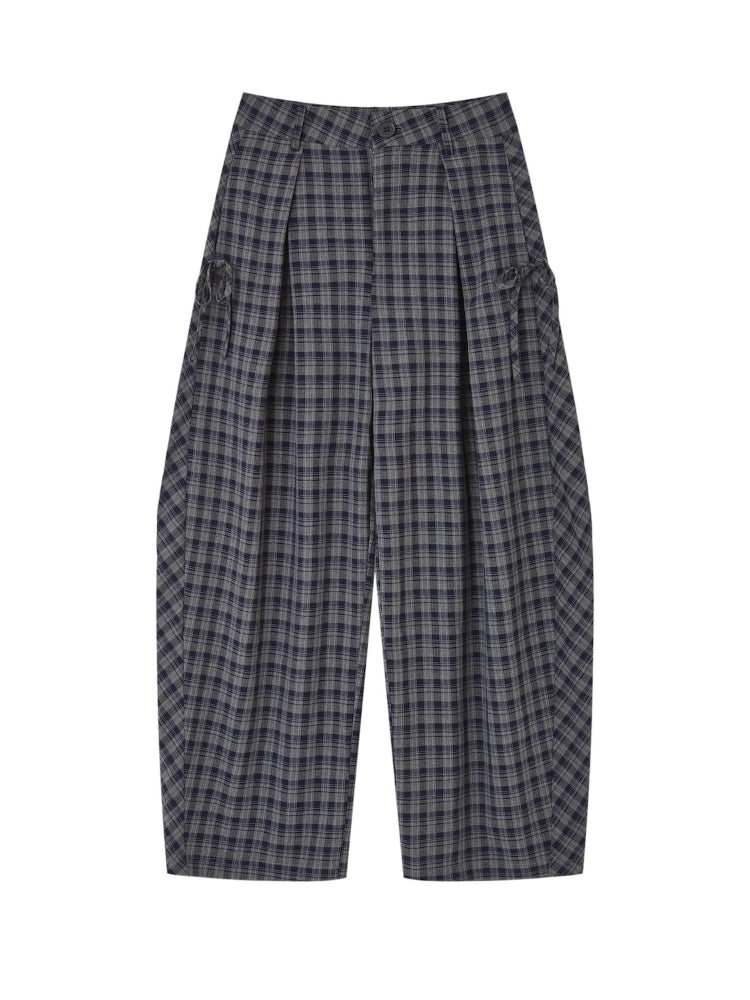 American-Style Wide-Leg Draped Scimitar Pants