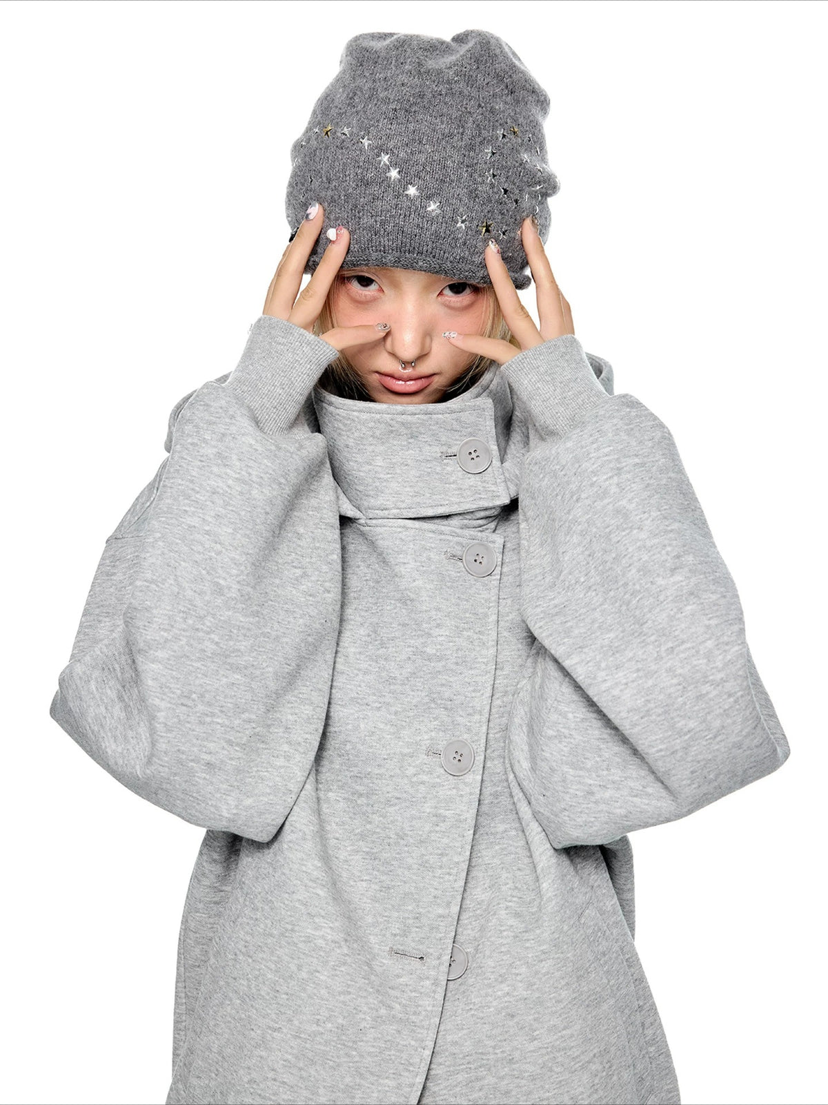 Hooded Wool Blend Jacket