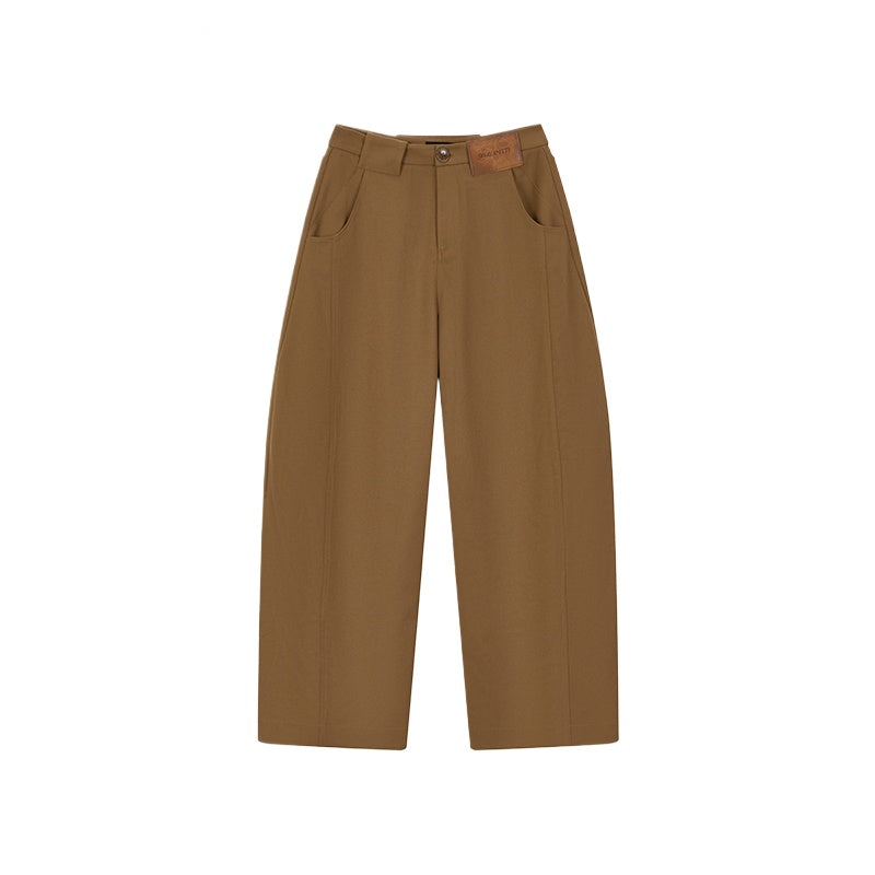 Relaxed Fit Curved-Cut Trousers