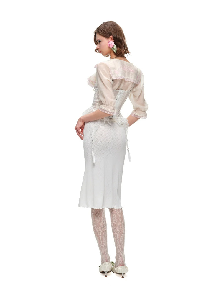 Sailor Collar Chiffon Blouse