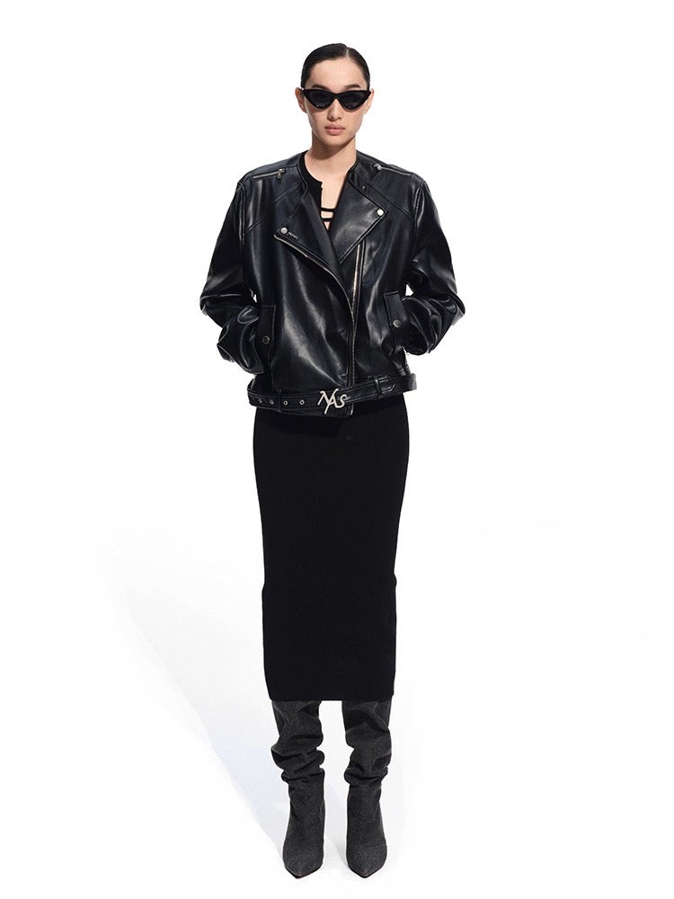 Trace Wool Blend Bodycon Dress