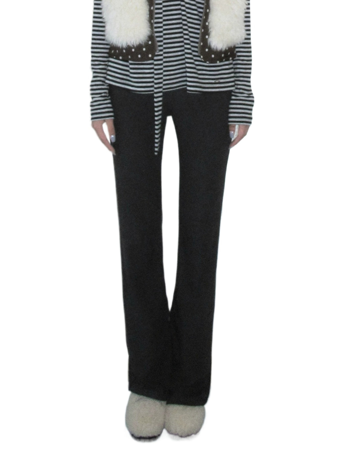 Striped Waist Flared Pants